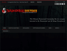 Tablet Screenshot of paranormalexistence.com